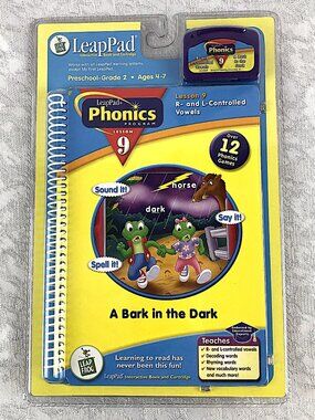 LeapFrog LeapPad Phonics Lesson 9 “A Bark in the Dark” Book&Cartridge New in Pkg